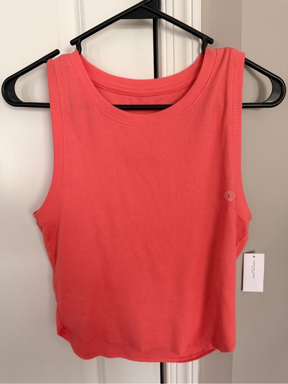 American Eagle  Ribbed Tank Top Coral NWT Large